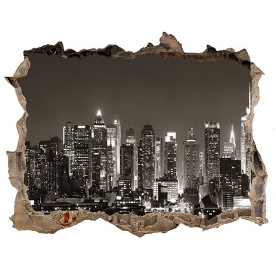 Fototapeta dziura na ścianę 3d Manhattan Nowy Jork