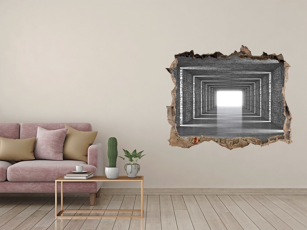 Dziura 3d fototapeta na ścianę Tunel z cegły