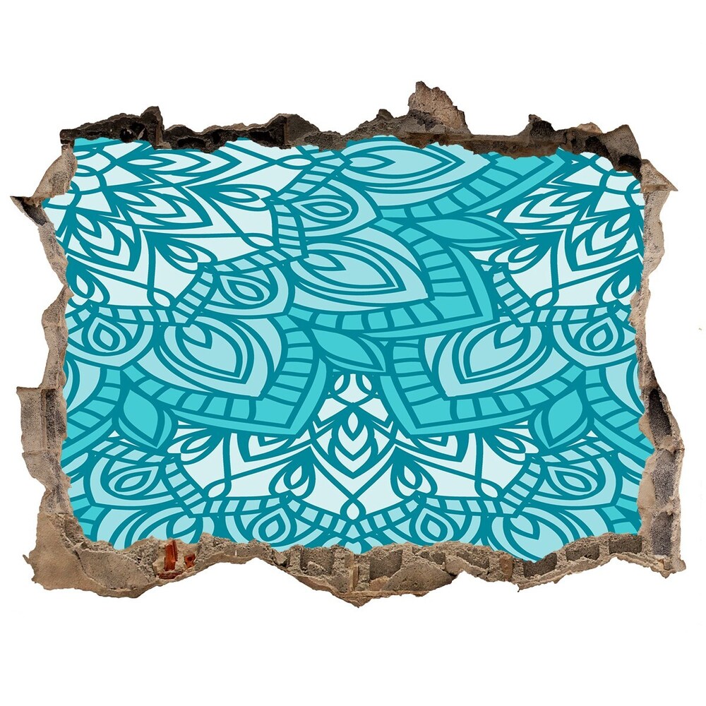 Okleina 3D dziura na ścianę Naklejka Ornamenty