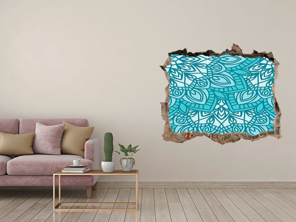 Okleina 3D dziura na ścianę Naklejka Ornamenty