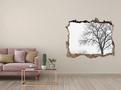naklejka fototapeta 3D widok Drzewo zimą