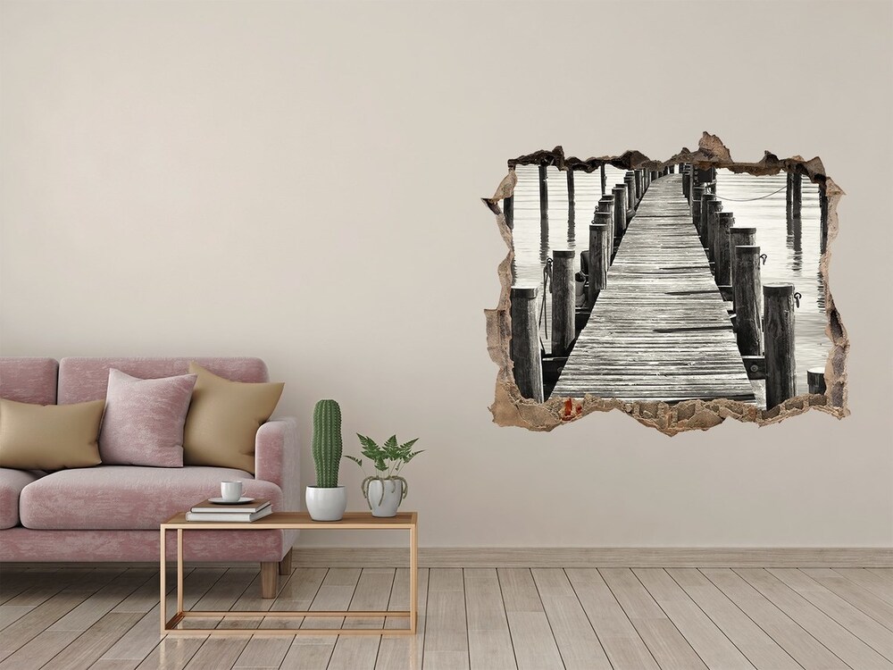 naklejka fototapeta 3D widok Drewniane molo