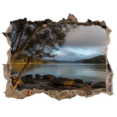 naklejka fototapeta 3D widok Drzewo nad rzeką