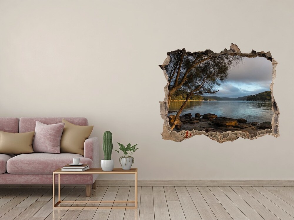 naklejka fototapeta 3D widok Drzewo nad rzeką