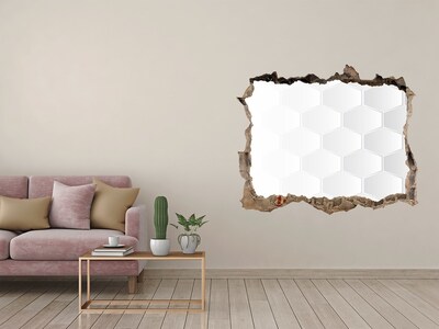 Dziura 3d fototapeta naklejka Sześciokąty tło