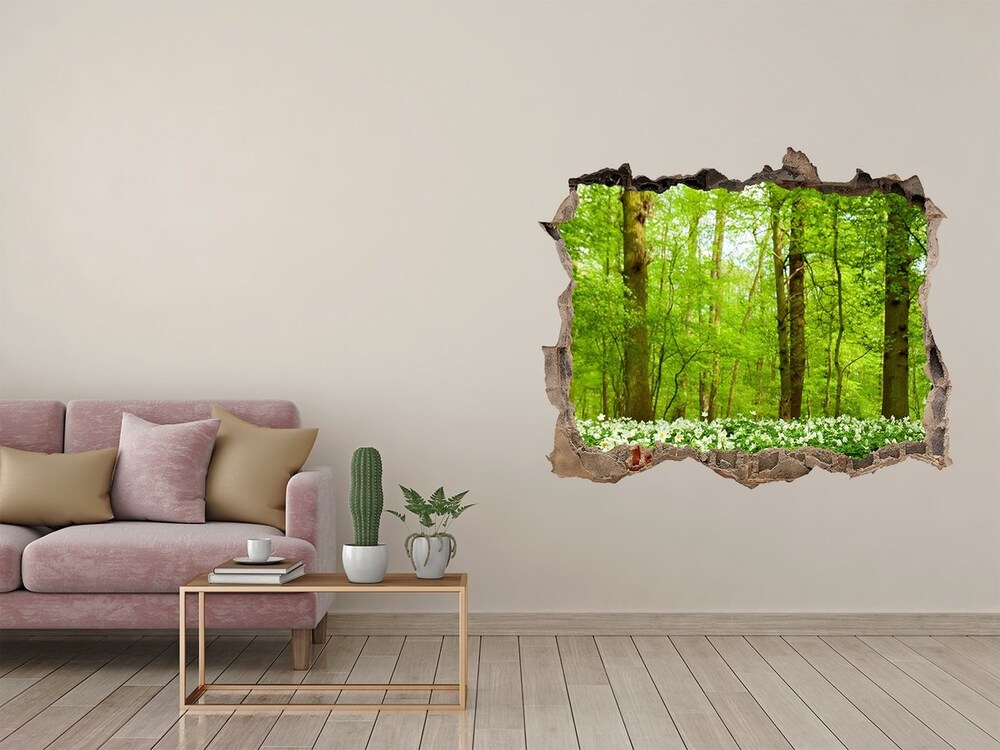 naklejka fototapeta 3D widok Kwiaty w lesie
