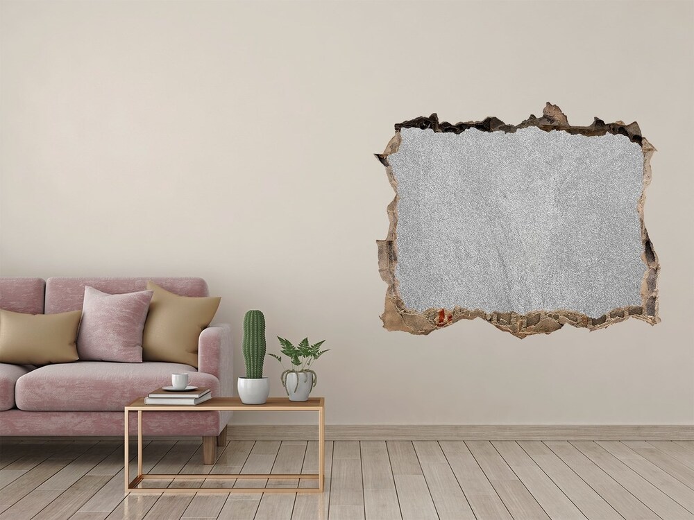 Dziura 3d fototapeta na ścianę Szara ściana