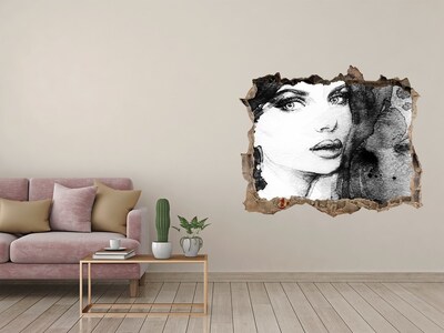 Fototapeta dziura na ścianę Kobieta portret