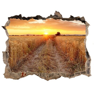 naklejka fototapeta 3D widok Pole pszenicy