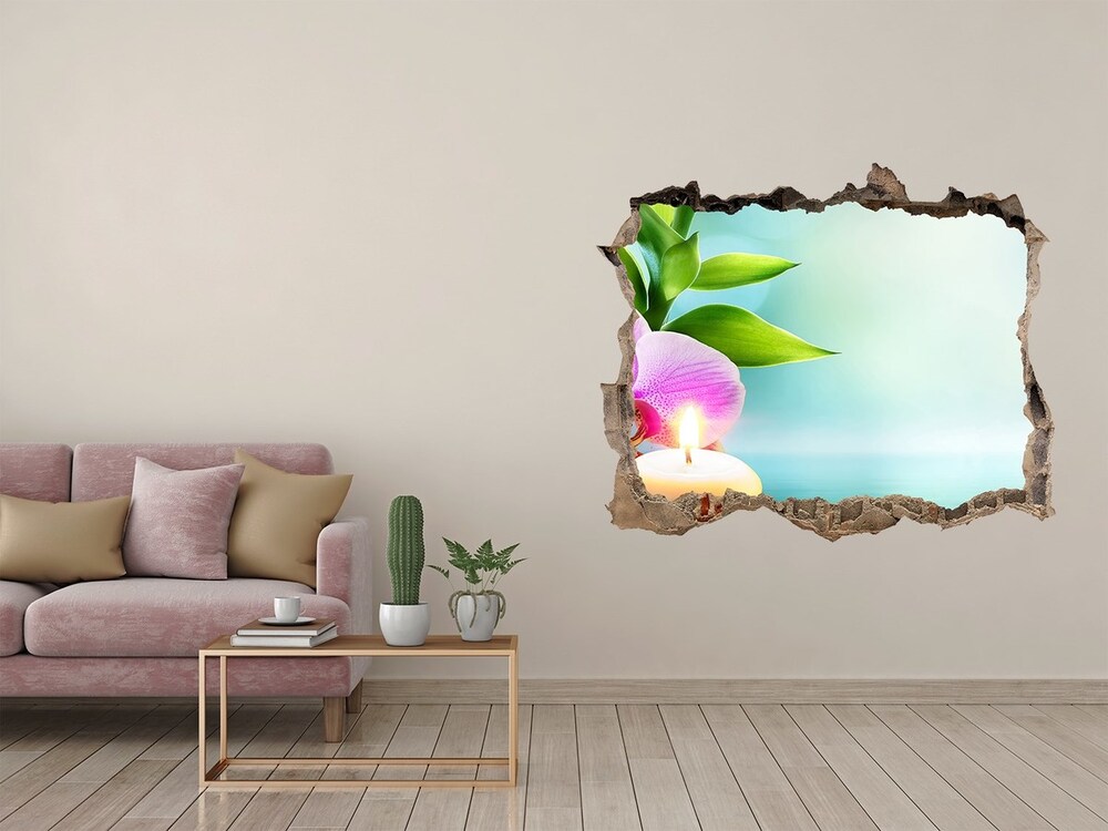 Samoprzylepna dziura naklejka Orchidea bambus