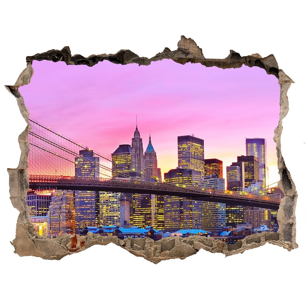 Fototapeta dziura na ścianę 3d Manhattan Nowy Jork