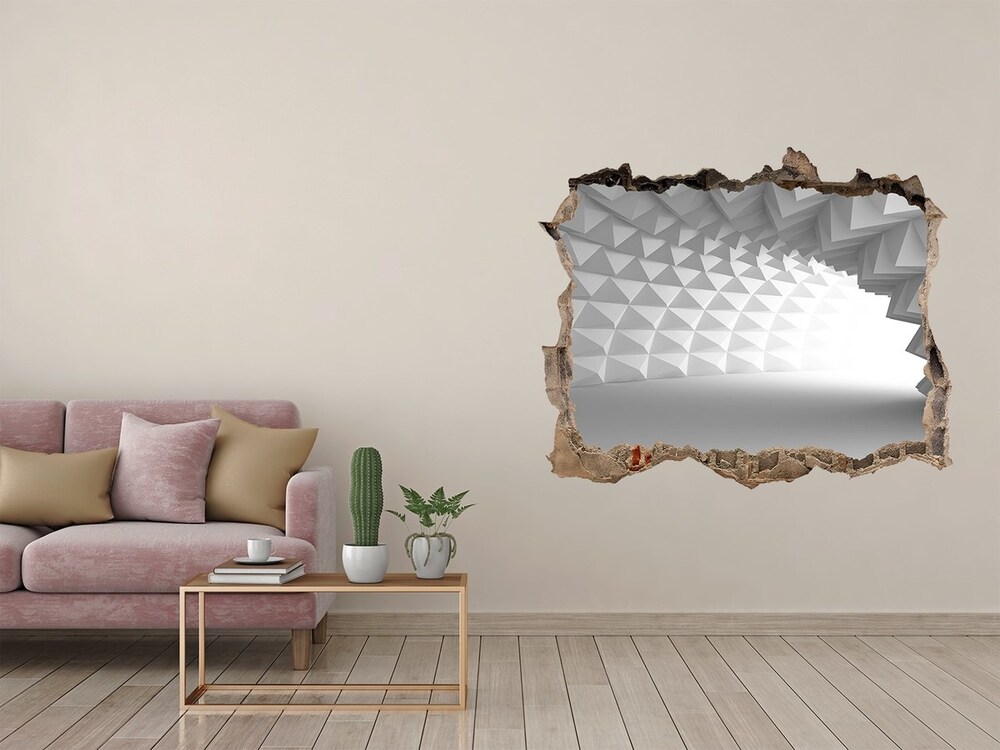 Samoprzylepna dziura ścienna 3D Abstrakcja tunel