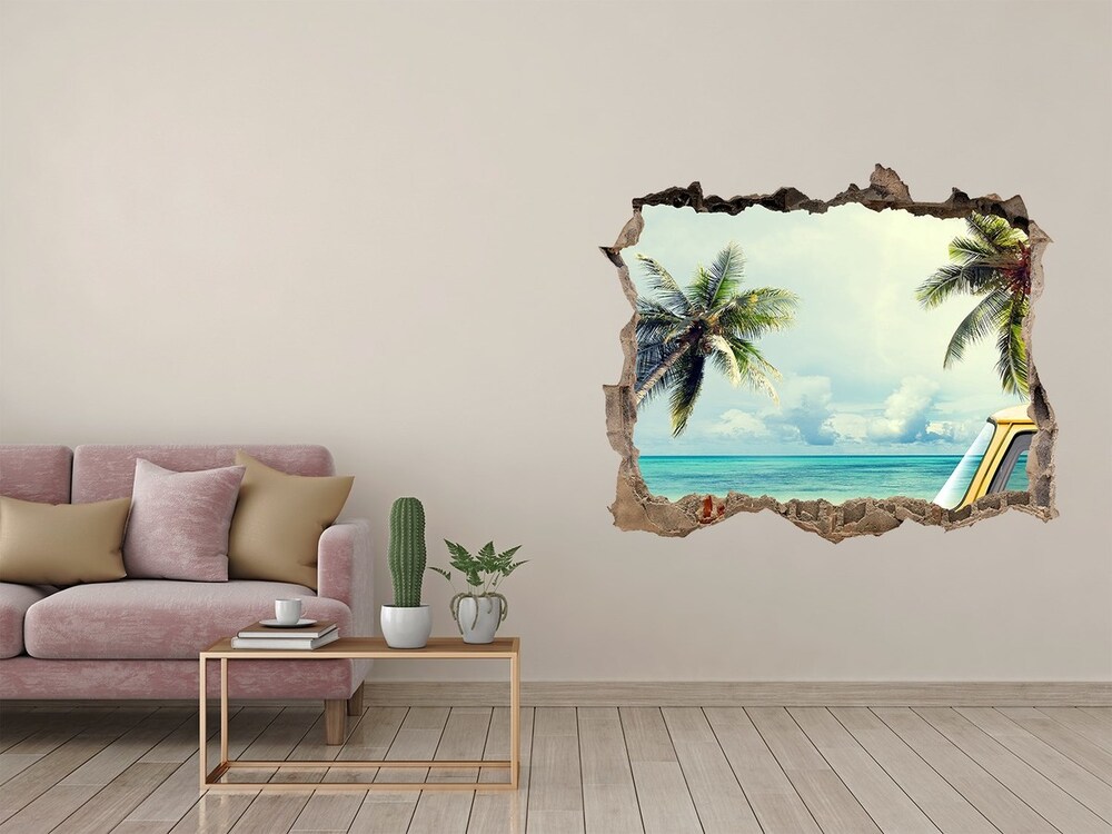 Fototapeta dziura na ścianę Furgonetka plaża