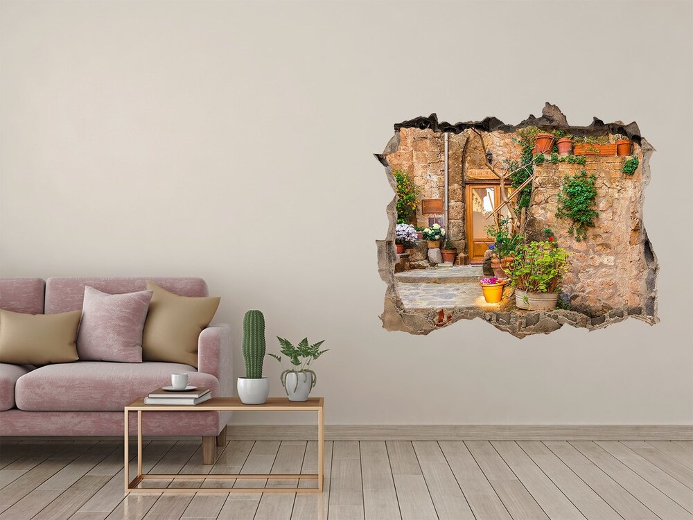Fototapeta dziura na ścianę 3d Urokliwa uliczka