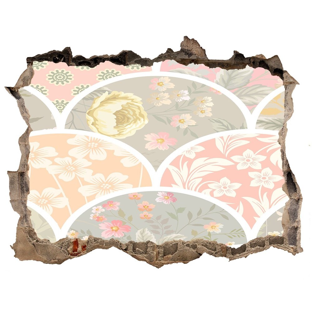 Naklejka dziura na ścianę Ornamenty