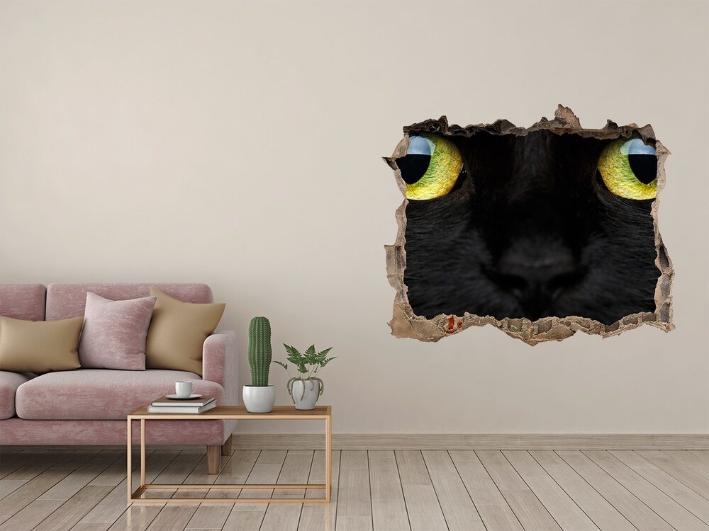 Naklejka 3D dziura na ścianę Kwiecisty wzór