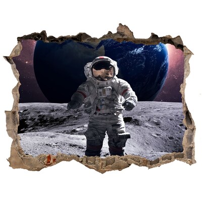 Foto zdjęcie dziura na ścianę Astronauta