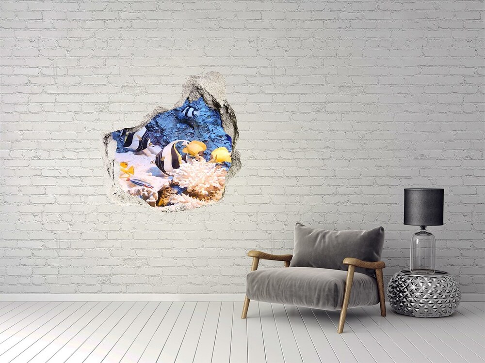 Dziura 3d fototapeta naklejka Rafa koralowa