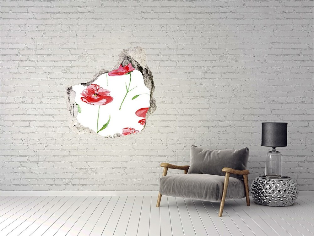 Naklejka 3D dziura na ścianę samoprzylepna Maki