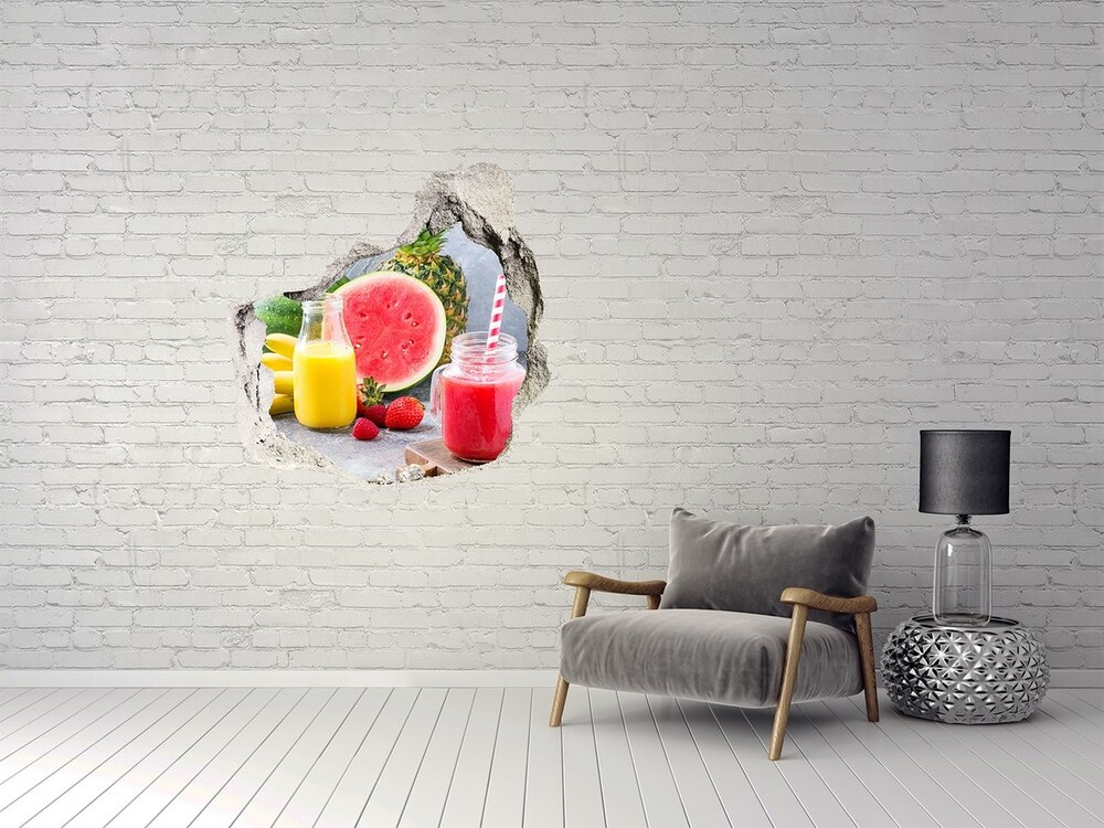 Naklejka 3D dziura okleina Owocowy koktajl