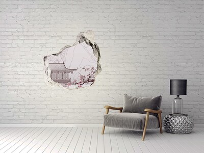 Dziura 3d fototapeta naklejka Chiński krajobraz