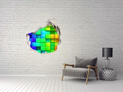 Dziura 3d fototapeta naklejka Kolorowe pudełka