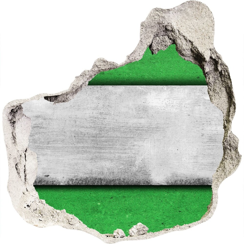 Dziura 3d fototapeta naklejka Zielony mur