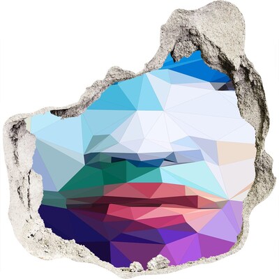 Dziura 3d fototapeta naklejka Abstrakcja kobieta