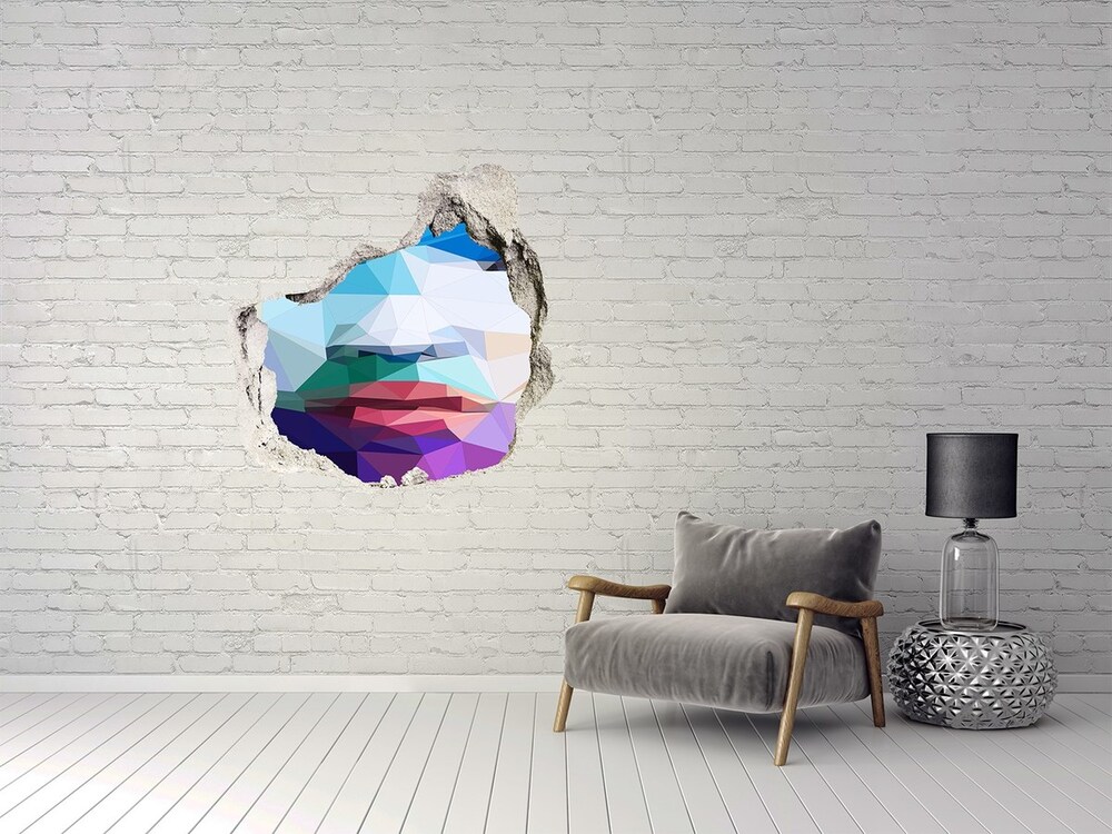 Dziura 3d fototapeta naklejka Abstrakcja kobieta