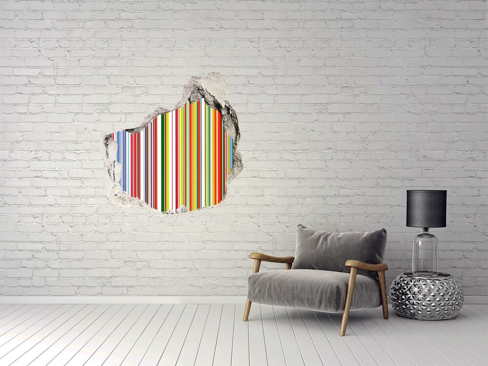 Dziura 3d fototapeta na ścianę Kolorowe paski