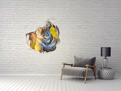 Dziura 3d fototapeta naklejka Portret tygrysa