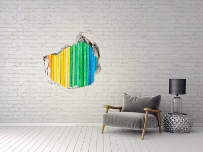 Dziura 3d fototapeta na ścianę Kolorowe paski
