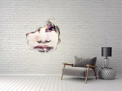 Dziura 3d fototapeta na ścianę Portret kobiety