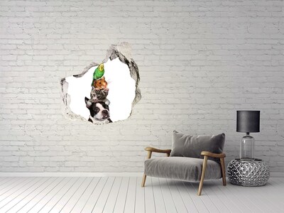 Dziura 3d fototapeta na ścianę Grupa zwierząt