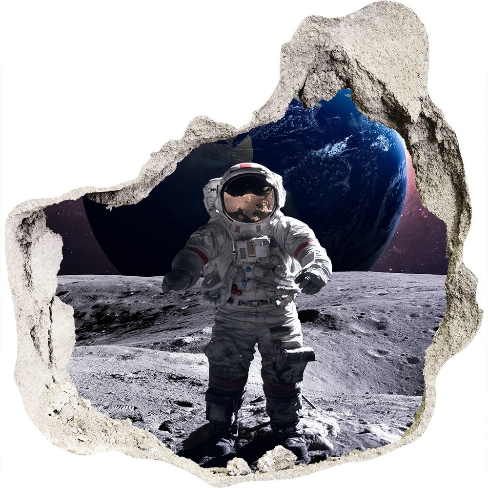 Foto zdjęcie dziura na ścianę Astronauta