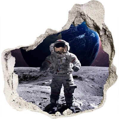 Foto zdjęcie dziura na ścianę Astronauta