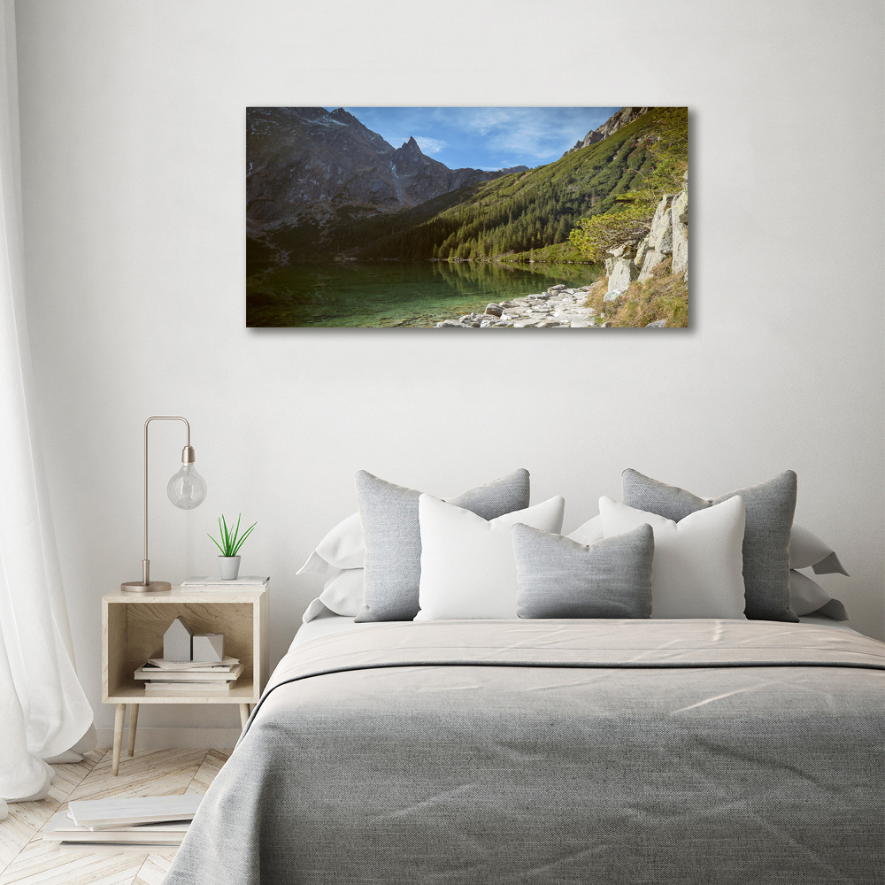 Foto obraz szkło akryl Morskie oko Tatry