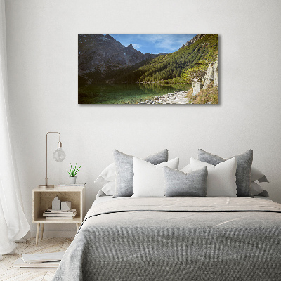 Foto obraz szkło akryl Morskie oko Tatry
