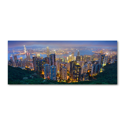 Foto obraz szkło akryl Hongkong nocą