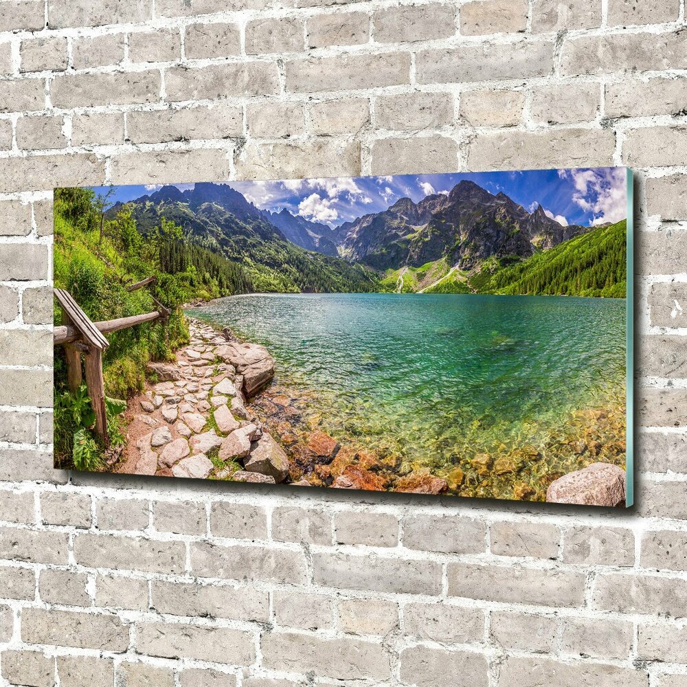 Foto obraz szkło akryl Morskie oko Tatry