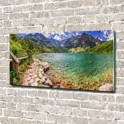 Foto obraz szkło akryl Morskie oko Tatry