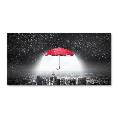Foto obraz akryl Parasol nad miastem
