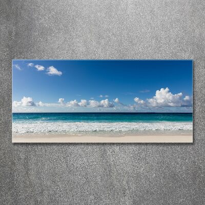 Foto obraz szkło akryl Plaża Seszele
