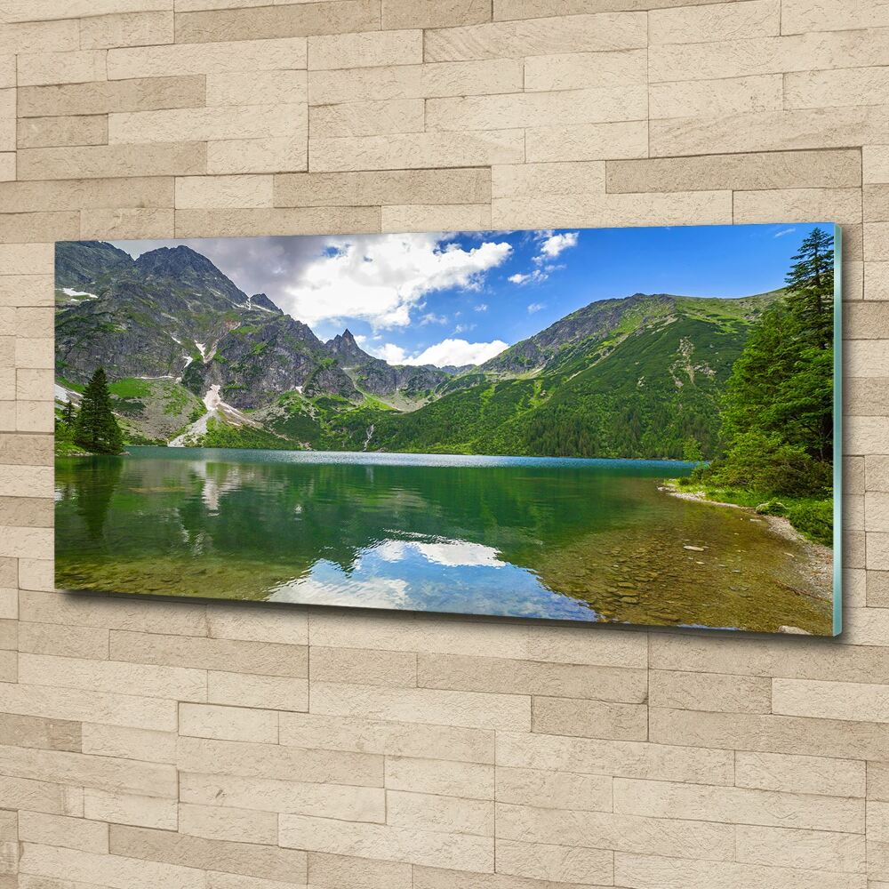Foto obraz szkło akryl Morskie oko Tatry