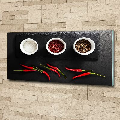 Obraz zdjęcie akryl Przyprawy i chilli