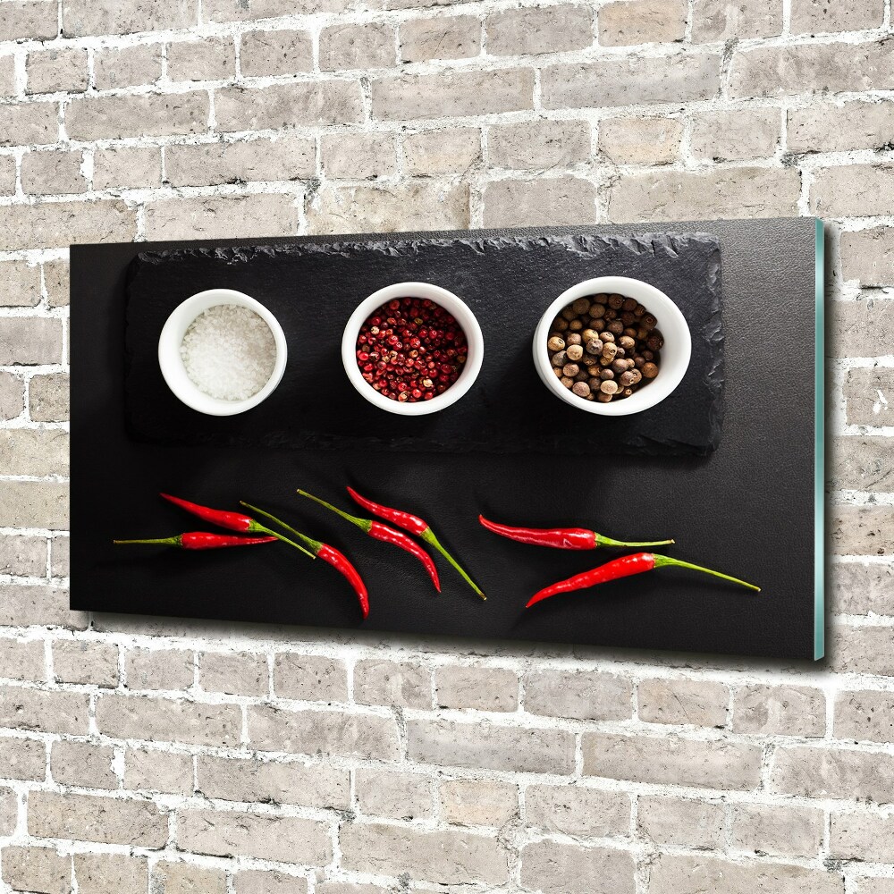 Obraz zdjęcie akryl Przyprawy i chilli