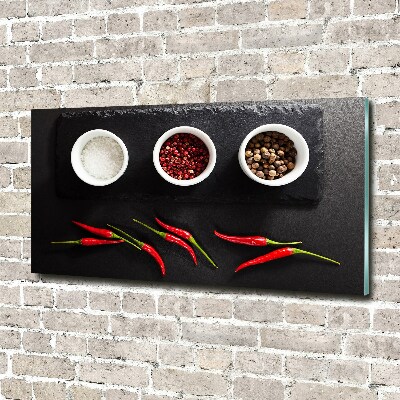 Obraz zdjęcie akryl Przyprawy i chilli