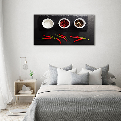 Obraz zdjęcie akryl Przyprawy i chilli