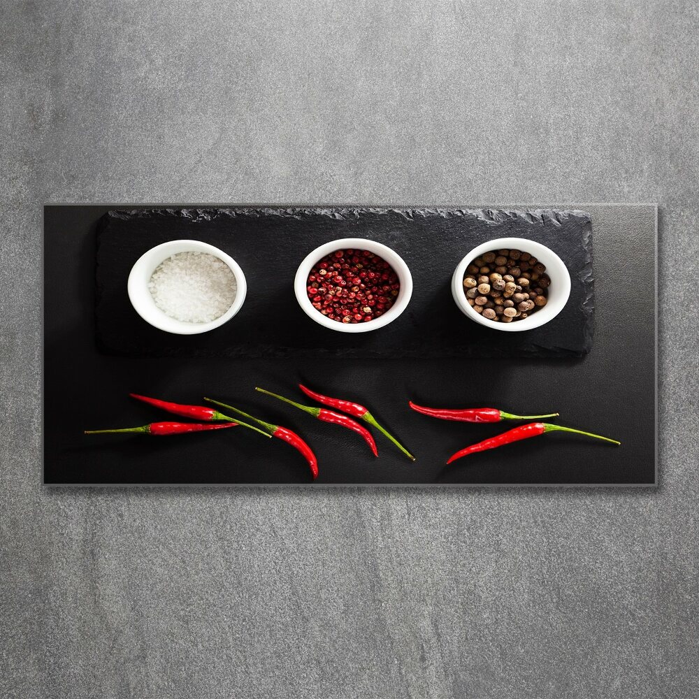 Obraz zdjęcie akryl Przyprawy i chilli