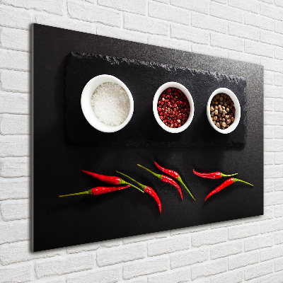 Obraz zdjęcie akryl Przyprawy i chilli